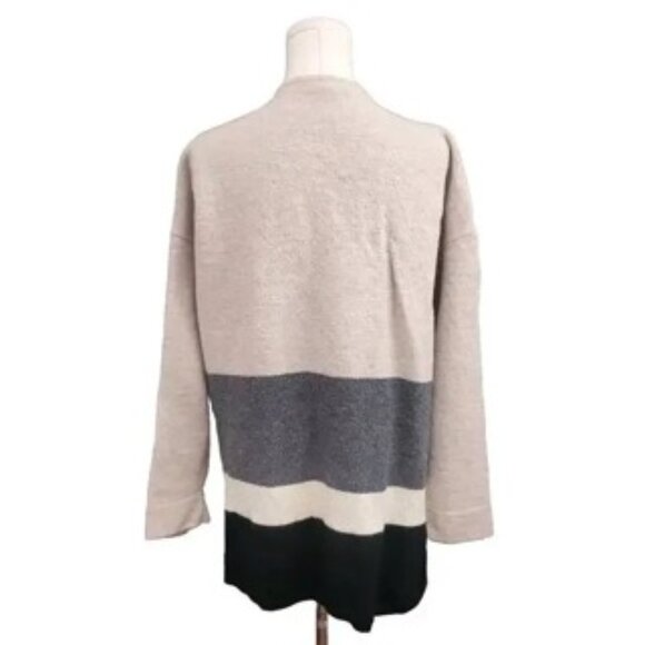 Madewell Merino Wool Meridian Sweater Cardigan Coat In Stripe - Picture 4 of 4